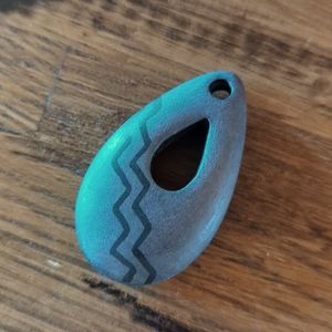 Beautiful Dark Wood 2” Lightning Pendant.